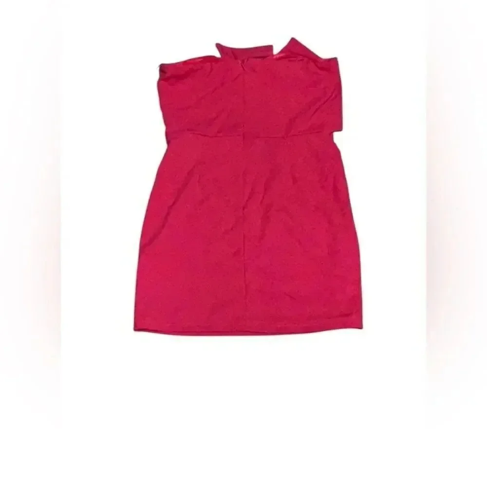 NWT woman’s SUPERDOWN X REVOLVE hot pink georgina tie front dress sz small
